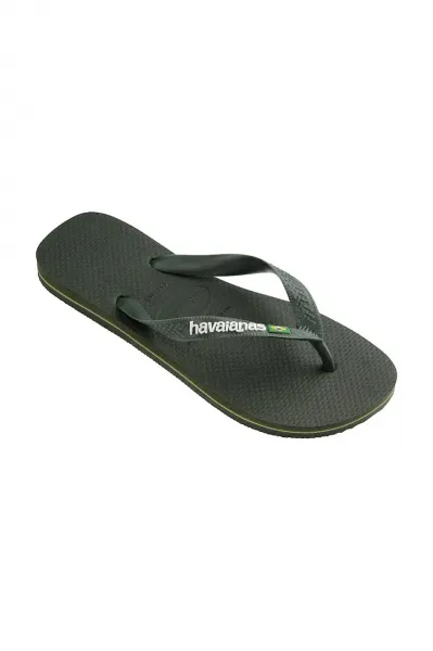 HAVAIANAS BRASIL LOGO Unisex žabky, tmavo zelená, veľkosť 41/42