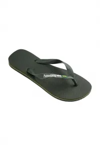 HAVAIANAS BRASIL LOGO Unisex žabky, tmavo zelená, veľkosť 41/42