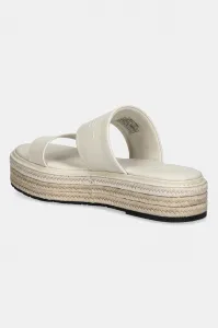Kožené šľapky Calvin Klein FLATFORM WEDGE SLIDE - HE