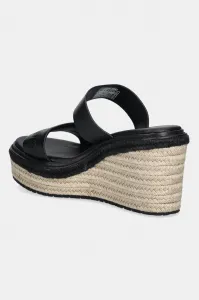 Kožené šľapky Calvin Klein WEDGE SANDAL 50 - HE