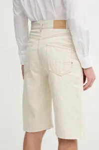 Rifľové krátke nohavice Pepe Jeans BERMUDA SHORT ECRU