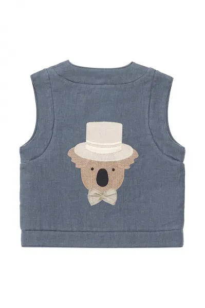 Detská ľanová vesta Donsje Larsel Linen Gilet Groom