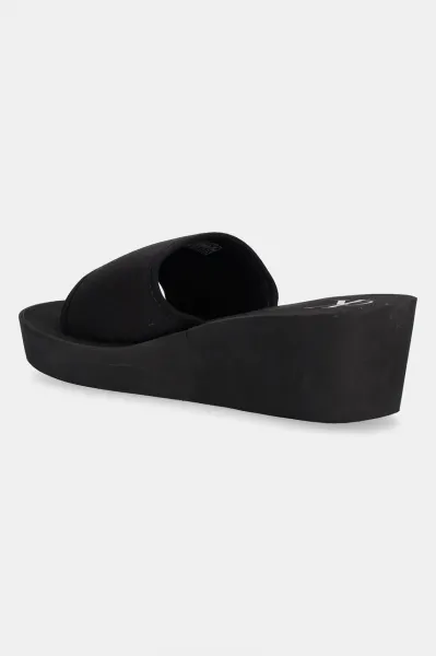 Šlapky Calvin Klein Jeans BEACH WEDGE SLIDE CANVAS