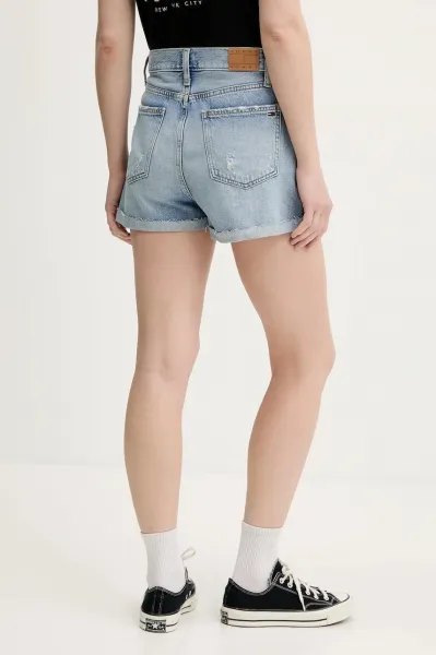 Rifľové krátke nohavice Tommy Jeans