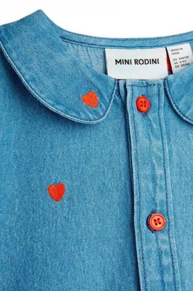 Dievčenské rifľové šaty Mini Rodini Mini hearts