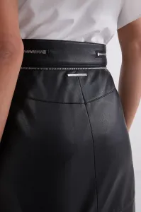 Sukňa Karl Lagerfeld čierna farba, mini, áčkový strih, A3W12014