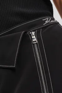 Sukňa Karl Lagerfeld čierna farba, midi, puzdrová, A3W12020