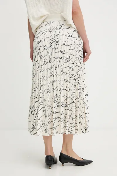 Sukňa Karl Lagerfeld Commercial Pleated Skirt Scribble Aop