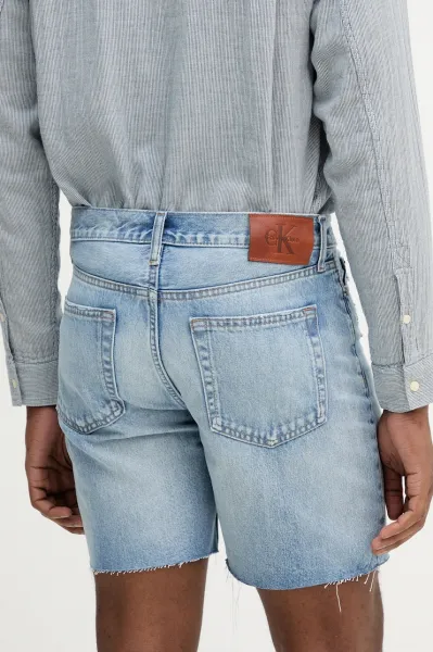 Rifľové krátke nohavice Calvin Klein Jeans
