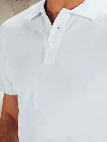 Pánske polo tričko biele Dstreet