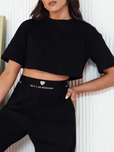 Čierny dámsky crop top TABITT