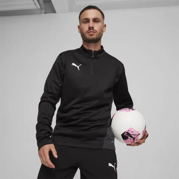 Puma TEAMGOAL TRAINING 1/4 ZIP TOP Pánske tričko, čierna, veľkosť
