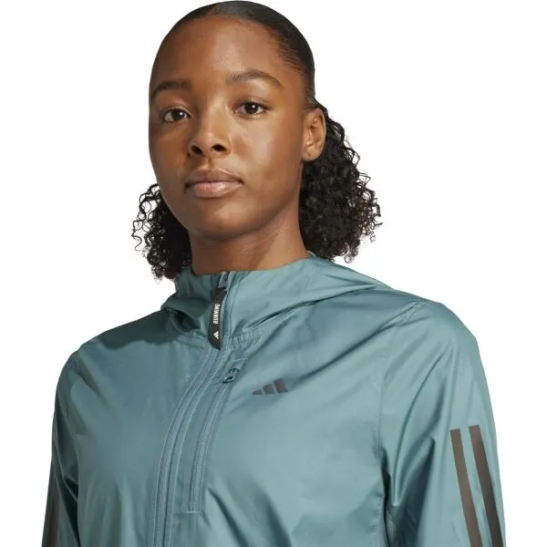 adidas OTR JKT AOP Dámska bežecká bunda, tmavo zelená, veľkosť
