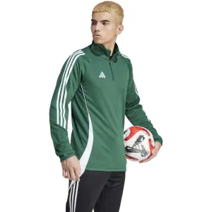 adidas TIRO24 TRAINING TOP Pánska mikina, tmavo zelená, veľkosť