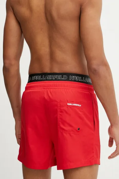 Plavky Karl Lagerfeld Ikon Elastic Boardshorts Grenadine