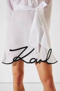 Plážové Oblečenie Karl Lagerfeld Karl Dna Signature Beach Dress White