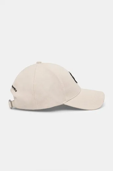 Šiltovka Karl Lagerfeld Ikon Choupette Patch Cap Cannoli Cream