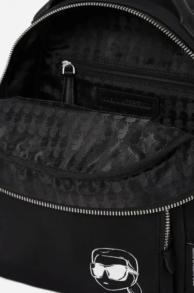 Batoh Karl Lagerfeld Ikon Nylon Outline Sm Bp Black