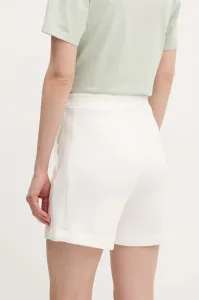 Šortky Guess dámske, béžová farba, jednofarebné, vysoký pás