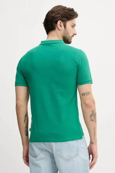 Bavlnené polo tričko Pepe Jeans zelená farba, jednofarebný