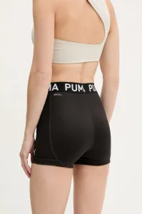 Tréningové šortky Puma Strong čierna farba, s potlačou, vysoký pás, 526002