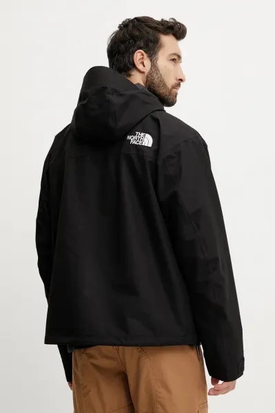 Bunda The North Face Dryvent Mono Mountain čierna farba, prechodná, oversize, NF0A88XFJK31