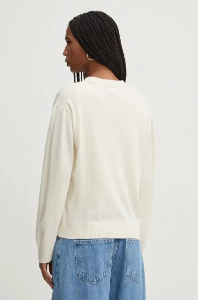 Kardigán s prímesou vlny Guess Jeans béžová farba, tenký, W4BR16 Z3HO2