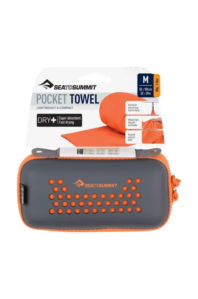 Uterák Sea To Summit Pocket Towel 50 x 100 cm oranžová farba, APOCT