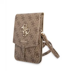 GUESS 4G BAG Univerzálne puzdro na mobil s remienkom hnedé