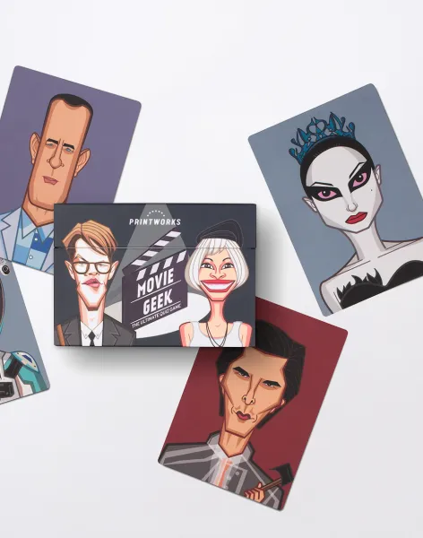 PrintWorks Trivia game, Movie geek Dark Grey Multi