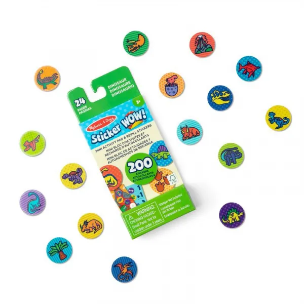 Melissa & Doug sticker wow náplne nálepiek dinosaury