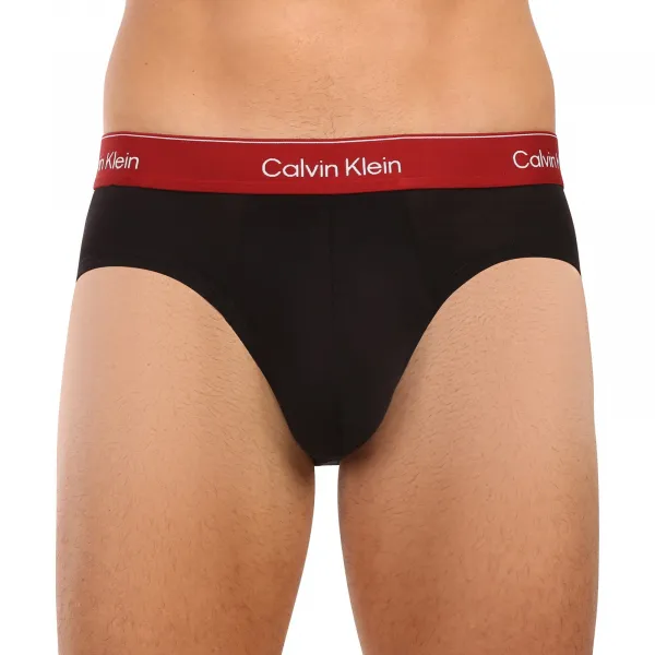 3PACK pánske slipy Calvin Klein čierné (NB4388-2VA) S