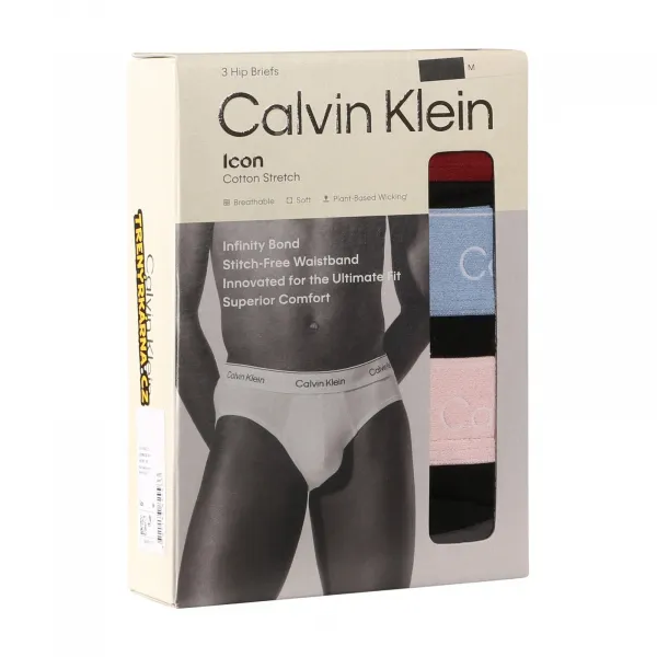 3PACK pánske slipy Calvin Klein čierné (NB4388-2VA) S