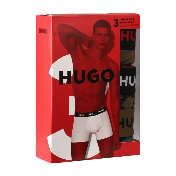3PACK pánske boxerky HUGO viacfarebné (50532559 979) M, trenky