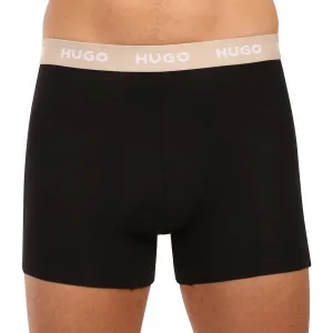 3PACK pánske boxerky HUGO čierné (50532613 987) M, trenky