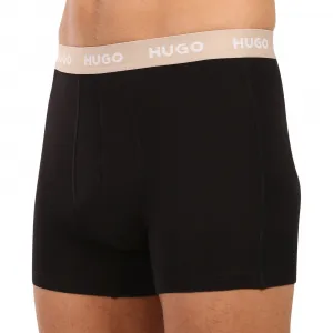 3PACK pánske boxerky HUGO čierné (50532613 987) M, trenky