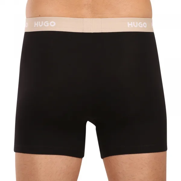 3PACK pánske boxerky HUGO čierné (50532613 987) M, trenky