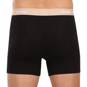 3PACK pánske boxerky HUGO čierné (50532613 987) M, trenky