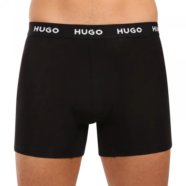 3PACK pánske boxerky HUGO čierné (50532613 987) M, trenky