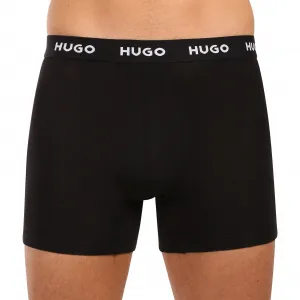 3PACK pánske boxerky HUGO čierné (50532613 987) M, trenky