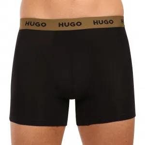 3PACK pánske boxerky HUGO čierné (50532613 987) M, trenky