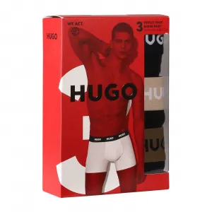 3PACK pánske boxerky HUGO čierné (50532613 987) M, trenky
