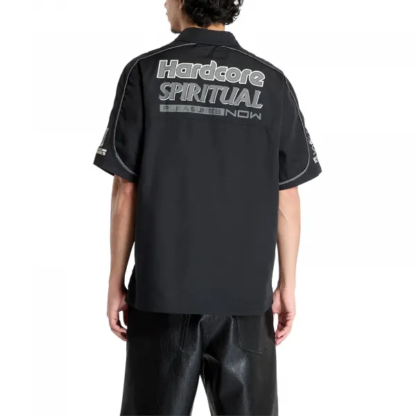 Pleasures Terror Button Up Shirt "Black (P25SU005-BLACK)
