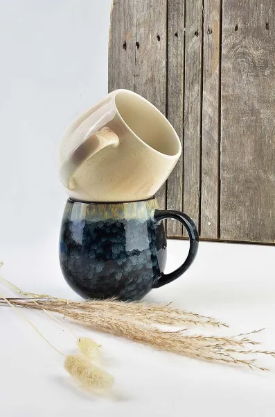 Affekdesign Porcelánový hrnček LOTTA BARREL 580 ml béžový