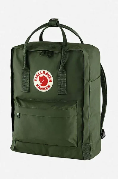 Ruksak Fjallraven Kanken F23510.660-660, zelená farba, veľký, s nášivkou