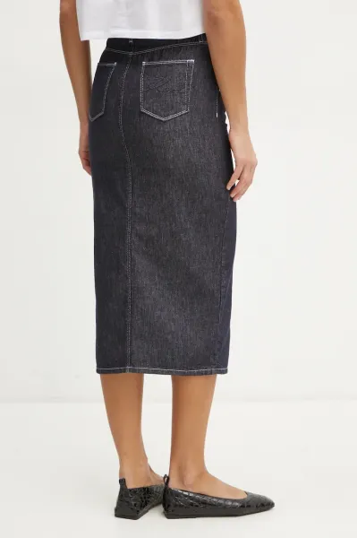 Sukňa Karl Lagerfeld Button Denim Skirt Dark Blue Denim