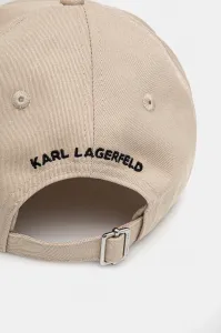 Šiltovka Karl Lagerfeld béžová farba, s nášivkou, A1W33183