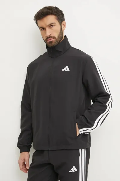 Tepláková súprava adidas 3-Stripes pánska, čierna farba, JI8849