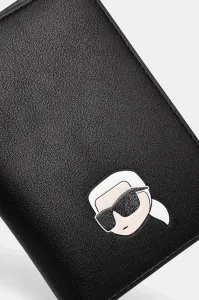 Púzdro Na Pas Karl Lagerfeld Ikon Passport Case Gp Black