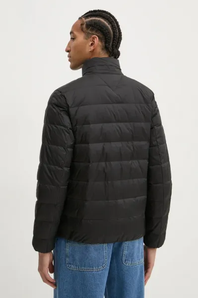 Páperová bunda Tommy Jeans pánska, čierna farba, prechodná, DM0DM20658